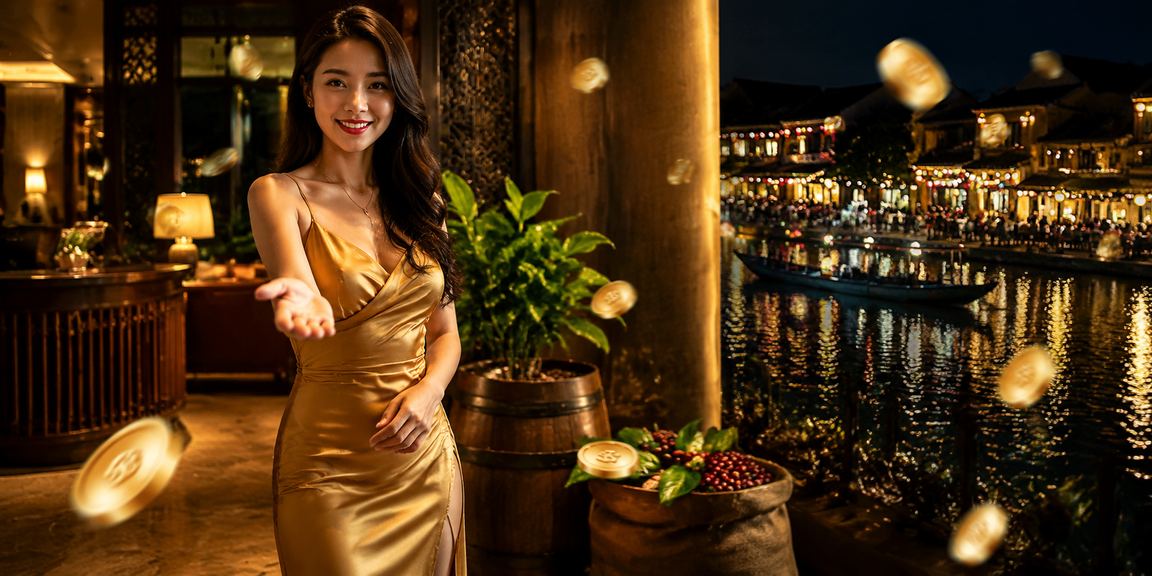 Người dùng xem phân tích kèo thể thao trên điện thoại trong không gian yên tĩnh tại Hội An