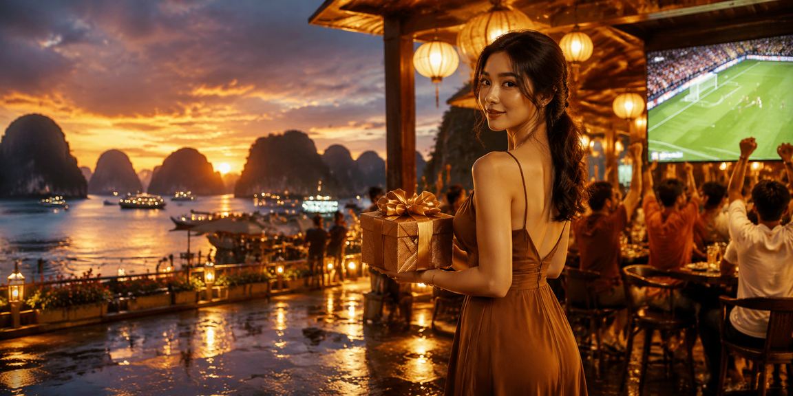 Màn hình phân tích kèo bóng đá trực tuyến tại một quán cà phê ở Hà Nội